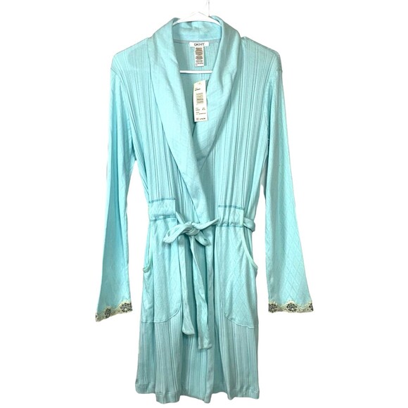 DKNY Wrap Dress Size P/S Wonder Blue Style:429433 New w/Tags - Picture 7 of 12